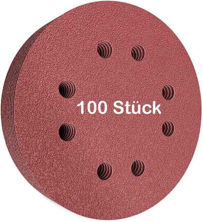 Dailygoods- Schuurpapier Set 60 Stuks - Schuurpapier 125mm - Klittenband - Korrelgrootte P40/P60/P80/P120/P180/P240 - Edelkorund - Universeel Inzetbaar - Slijpschijven