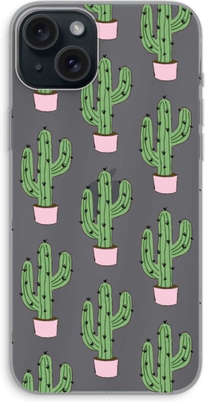 Case Company® - Hoesje geschikt voor iPhone 15 Plus hoesje - Cactus Lover - Soft Cover Telefoonhoesje - Bescherming aan alle Kanten en Schermrand
