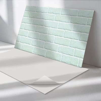 Wallfluent Vinyl Wandpaneel - Bakstenen muurpatroon Zelfklevende Wandbekleding - 120 cm x 60 cm - Romig Vinyl Wandpaneel - 1 stuk - Rechthoekig Wandbekleding Vinyl - Texturen Wandpaneel - Wandpaneel PVC - Wandpaneel Keuken en Badkamer