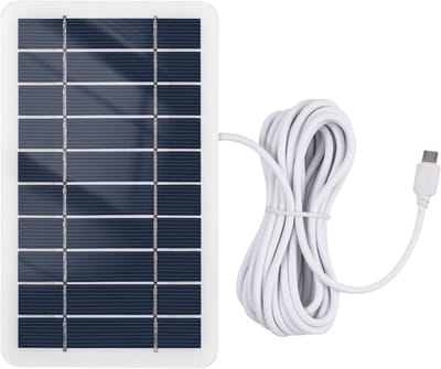 Zonnepaneel Oplader - Draagbare Energie - Kamperen Buiten - Hoge Conversie Efficiëntie - 16 x 9.5 cm - Zwart
