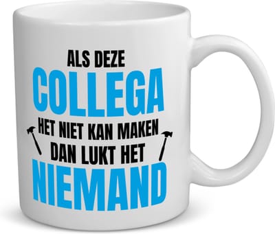 Akyol - als deze collega koffiemok - theemok - Collega - een collega - werk - afscheidscadeau - verjaardagscadeau - kado - 350 ML inhoud