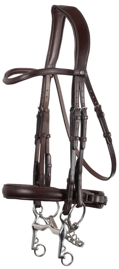 Montar Normandie Stang en Trens hoofdstel-Extra Full-Brown