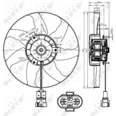 Koelventilatorwiel, motorkoeling NRF 47428