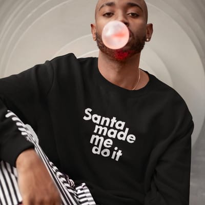 Foute Kersttrui Zwart - Santa Made Me Do It - Maat XS - Kerstkleding voor dames & heren