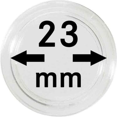 Lindner Hartberger muntcapsules Ø 23 mm (10x) voor penningen tokens capsules muntcapsule