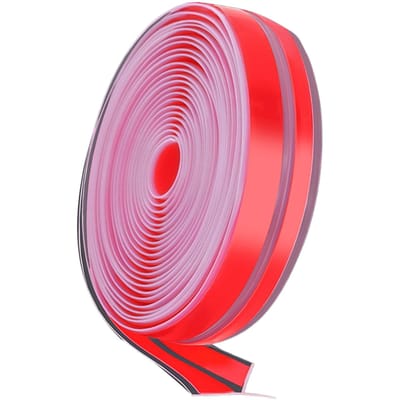 Bande d'étanchéité en forme de T Silicone Transparent Coupe-vent Imperméable Adhésif Double Face 6m Bande d'étanchéité de Porte pink