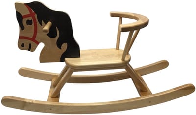Bino Simply Green hobbelpaard hout schommelpaard hobbel paard
