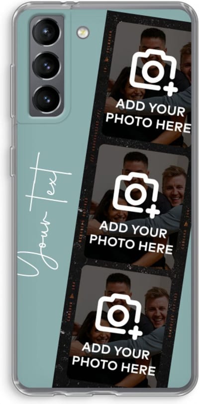 Gepersonaliseerd - Case Company® - Hoesje geschikt voor Samsung Galaxy S21 hoesje - Filmrol N°1 - Soft Cover Telefoonhoesje - Bescherming aan alle Kanten en Schermrand