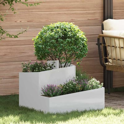 vidaXL - Plantenbak - zilver - 60 - x - 60 - x - 50 - cm - Gegalvaniseerd - staal
