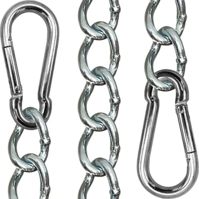 Verlengingsketting voor Hangstoel en Hangmat - Inclusief Twee Karabijnhaken, Verschillende Lengtes (115 cm)