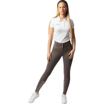 Horze Mira Rijbroek Hoge Taille, fullgrip, Morel Brown, 38