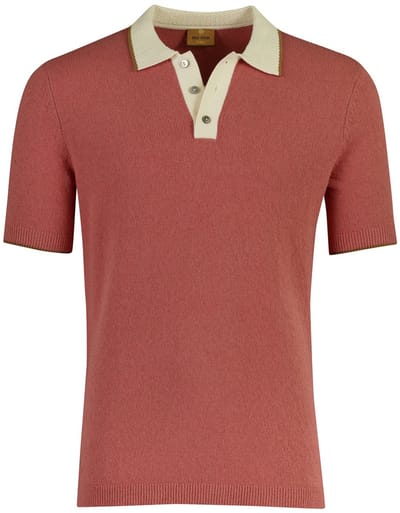 Mos Mosh poloshirt rood katoen stretch