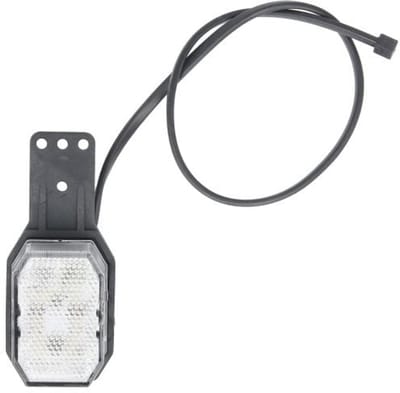 Aspock Flexipoint LED breedtelicht rechts - rood / wit op kleine rubber houder met 0,5m kabel