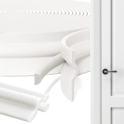 Allecto Plus - Zelfklevende Raamafdichtingstape voor Waterdichte Isolatie - Wit 8 m - Energiebesparing - Milieuvriendelijk en Duurzaam