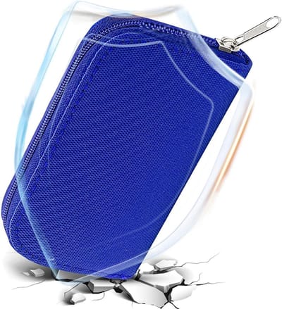 Kaart Opbergtas - Geheugenkaart Organizer - Digitale Opslag - Stofdicht Waterbestendig - 22 Kaarten - Blauw