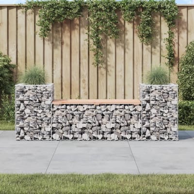 Tuinbank Schanskorf - Buitenbank Design - Creëer Zitruimte - Douglas Hout - 183x41x60.5cm - Natuurlijk