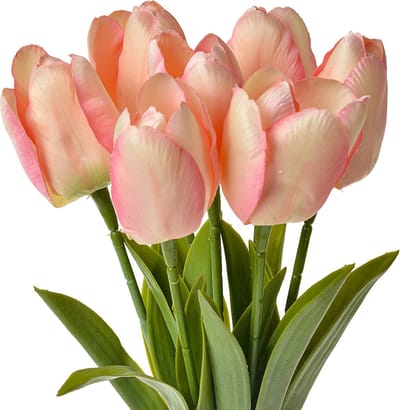 Clayre & Eef Kunstbloem Roos 32 cm Wit Roze Kunststof