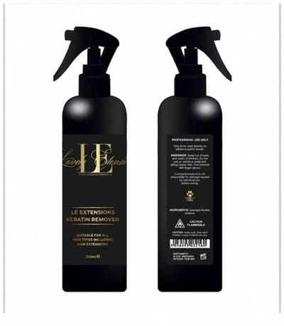 LE Extensions Keratin Remover - 250ml - lijmoplosser voor pruik, wax extension - Vegan