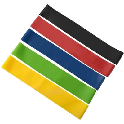 Yoga Spanning Fitnessband Elastische Weerstandsband Squat Billen Hulpmiddelen Spanning Rekring 01 black