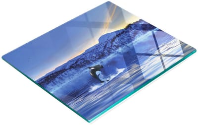 Orka Multifunctionele Decoratieve Keukenplank van Gehard Glas 60x52 cm