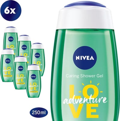 NIVEA SHOWER LOVE Aloe Douchegel 6 x 250ml - Voordeelverpakking