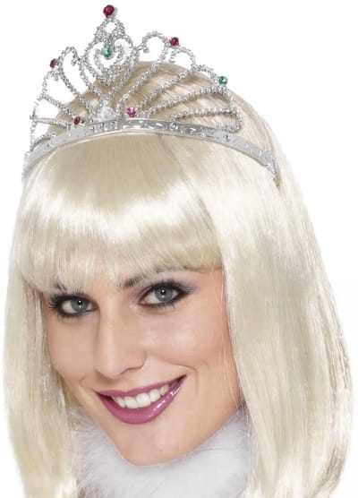 Smiffys - Tiara - Waaier - Zilver