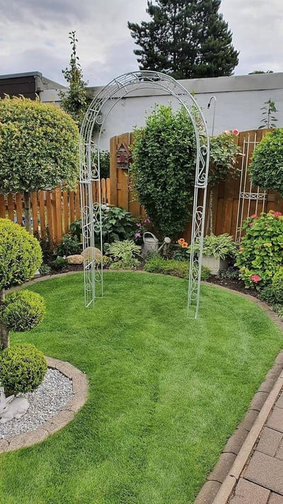 Rozenboog - Klimhulp - Planten Steunen - Handgemaakt IJzer - 10mm Dik - Zinkkleurig