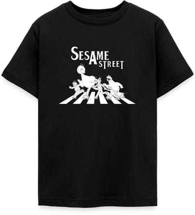 Sesamstraat Parodie Op Abbey Road T-Shirt Tiener