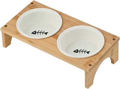 Hondenvoerbak - Voerstation - Comfortabel Eten - Verhoogd Ergonomisch - 30 x 16 x 8 cm - Visgraat