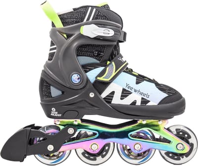 Kinder Skeelers Verstelbaar 32-36 – Inlineskates - Stoer Design & Comfortabel - Veilig voor Groeiende Voeten