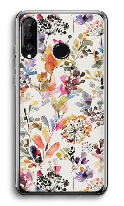 Case Company® - Hoesje geschikt voor Huawei P30 Lite hoesje - Wilde grassen - Soft Cover Telefoonhoesje - Bescherming aan alle Kanten en Schermrand