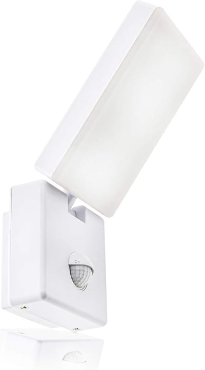 Draaibare LED Buitenlamp met Bewegingssensor 10W - 800 Lumen - IP54 - Daglicht Wit