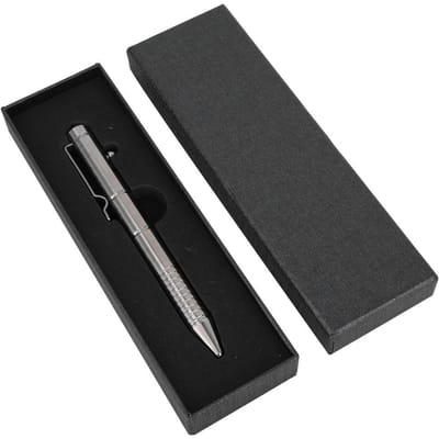Stylo Signature en Alliage de Titane TC4 Durable de Haute Qualité Exquis Fournitures Scolaires de Bureau(Boulon) black
