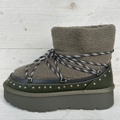 Cozy teddy boots groen Groen / 37