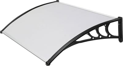 Zwarte Buitenluifel ABS 150x100 cm - Compacte Overkapping voor Deur of Raam