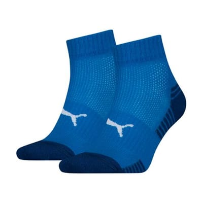 Puma Sport Cushioned Quarter (2-pack) - hoge enkelsokken - blauw