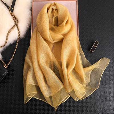 Foulard en soie pour femme Foulard uni pour femme Châles et étoles Pashmina Grande taille Écharpes Serviette de plage Bandana Hijab Musulman brown
