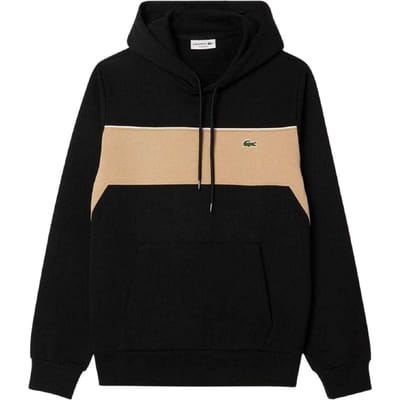 Lacoste Hoodie in blokjes voor heren (Zwart)