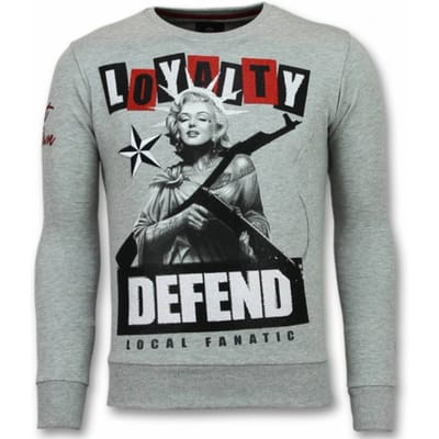 Marilyn Trui - Monroe Heren Sweater - Truien Mannen - Grijs