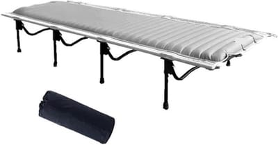 Campingbed Opvouwbaar - Buiten Slaapmat - Kamperen Buiten - Lichtgewicht Aluminium - 190 x 65 cm - Zwart