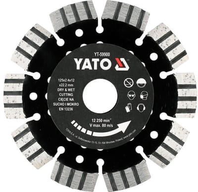 Yato YT-59900 Serie - Diamantschijf voor Gewapend Beton - 125mm - Turbo Segment