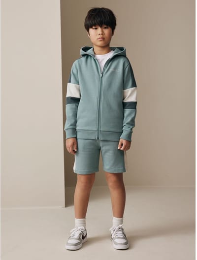 Next - Jongens - Colourblock Hoodie met doorlopende rits set - Groen