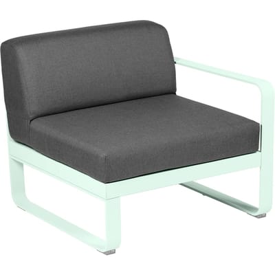 Fermob BELLEVIE Fauteuil Module rechts - A7 gletsjermunt - A3 grafietgrijs