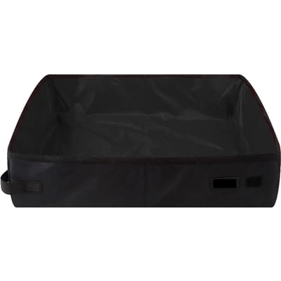 Bac à litière pliable pour chat Imperméable Portable Tissu Oxford Pliable Bac à litière pour chat 50x40cm Noir noir