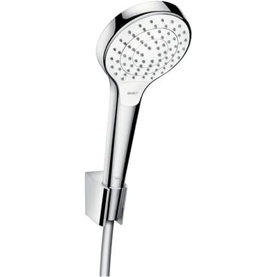 Hansgrohe Croma Select S PorterS badset met Croma Select S Vario handdouche met wandhouder met Isiflex`B doucheslang 160cm wit/chroom