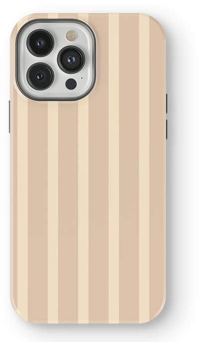 DripCase Gestreept Hoesje geschikt voor iPhone 13 Pro | Backcover met Mag | Stripes Motief | Trendy Case geschikt voor iPhone 13 Pro met Strepen Milk Blush