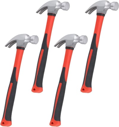 Klauwhamer 8 oz met comfortabele grip, 280 x 110 mm, 4-delige set voor precisiewerk en klussen