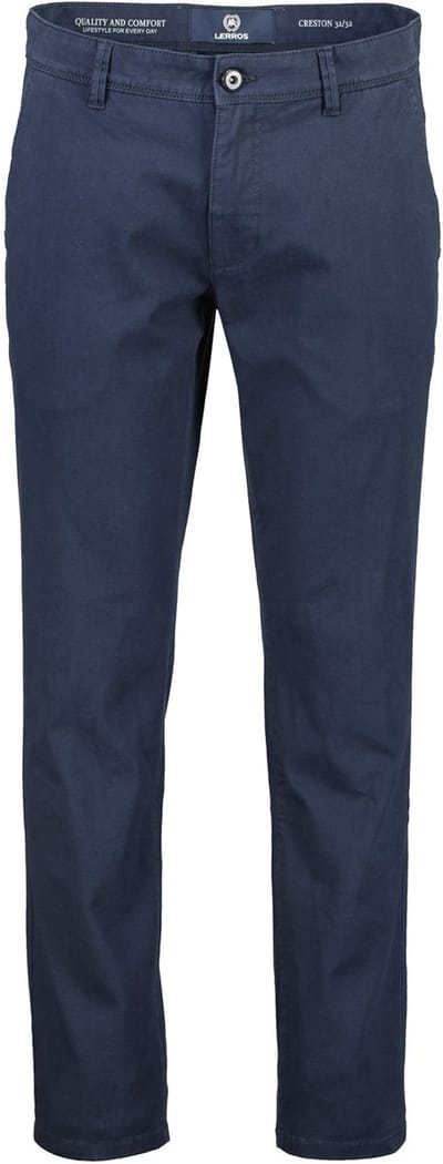LERROS Chino met stretch, comfortabele pasvorm , Maat: W30_L34 , Kleur: CLASSIC NAVY , 98% katoen, 2% elastaan