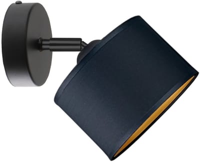 KETER LIGHTING FLOW BLACK Wandlamp 1xE27 – Zwart Metaal & Zwarte Stoffen Lampenkap