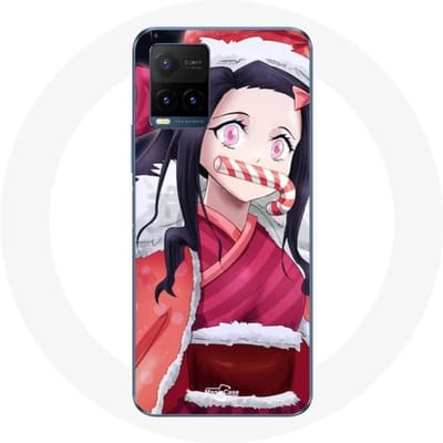 Coque pour Vivo Y21s 2021 / Y21 2021 Anime Demon Slayer Kamado Nezuko Le jour de Noël 2023
